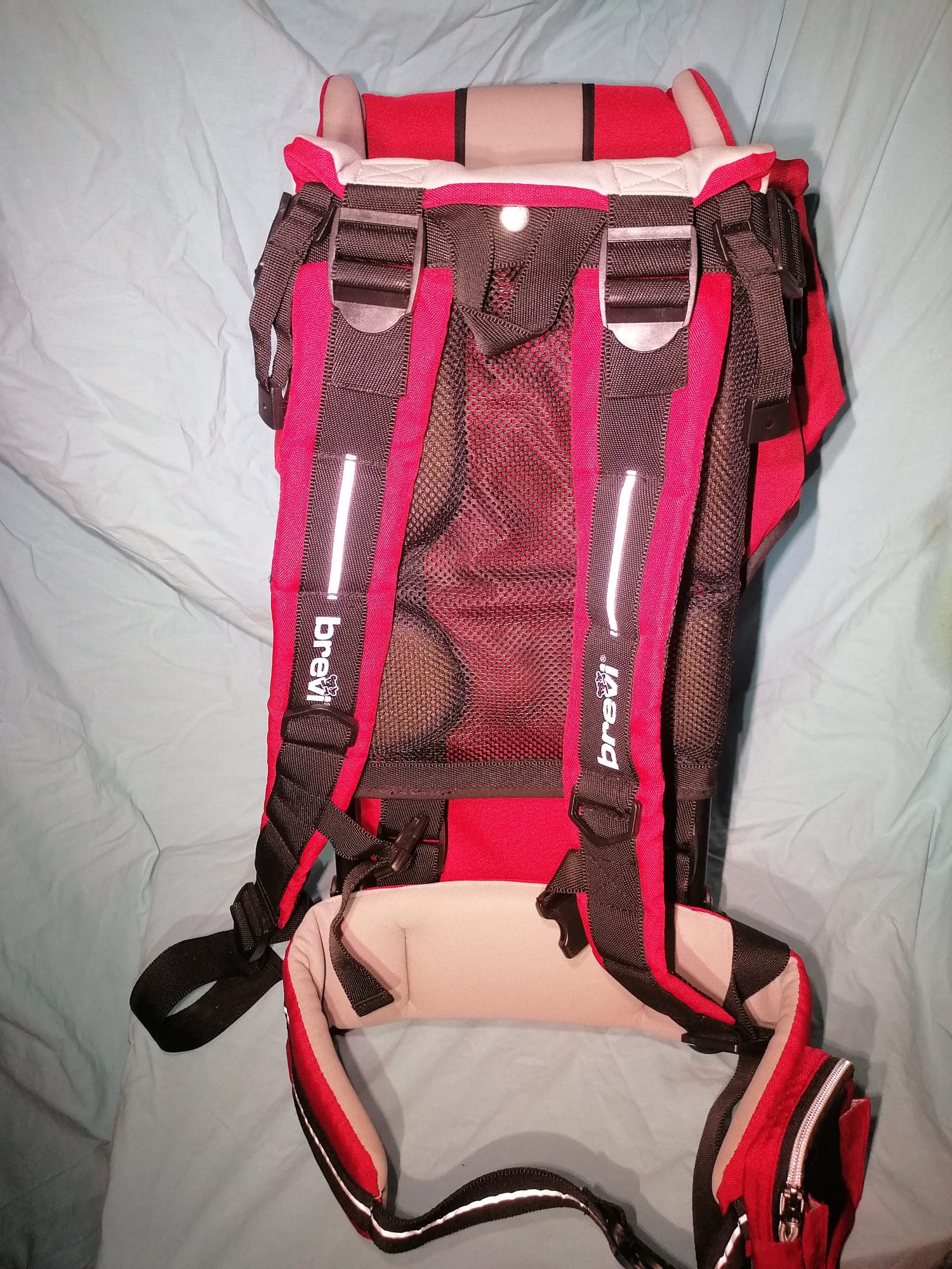 Zaino Porta Bimbo Trekking Brevi Rocky - Approvato CAI (Rosso) 11