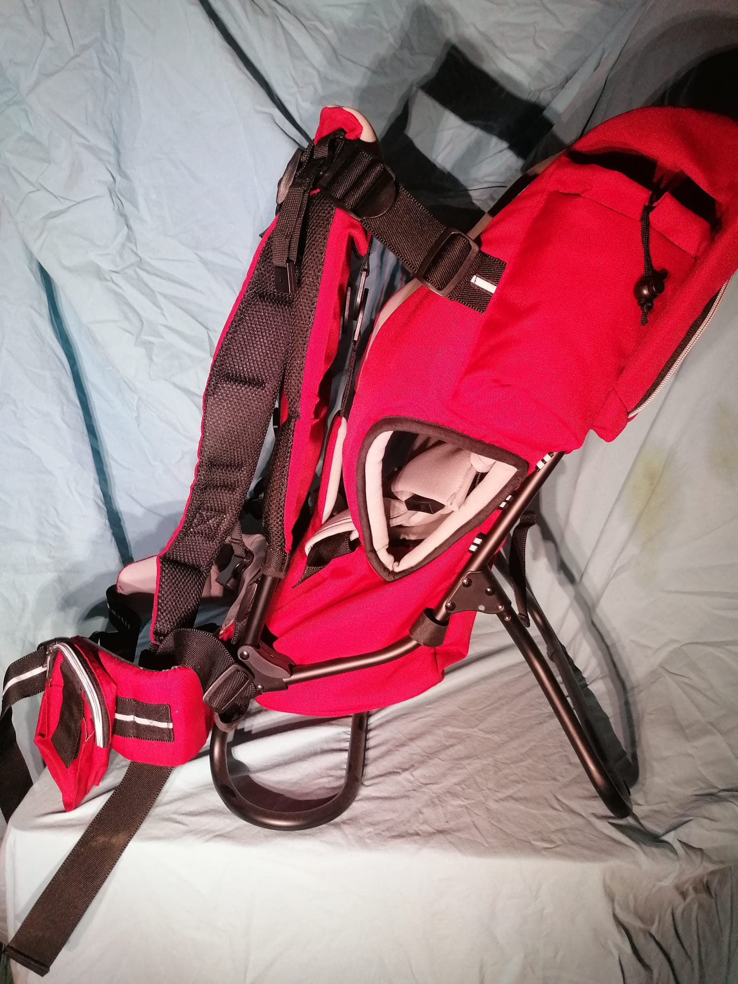 Zaino Porta Bimbo Trekking Brevi Rocky - Approvato CAI (Rosso)