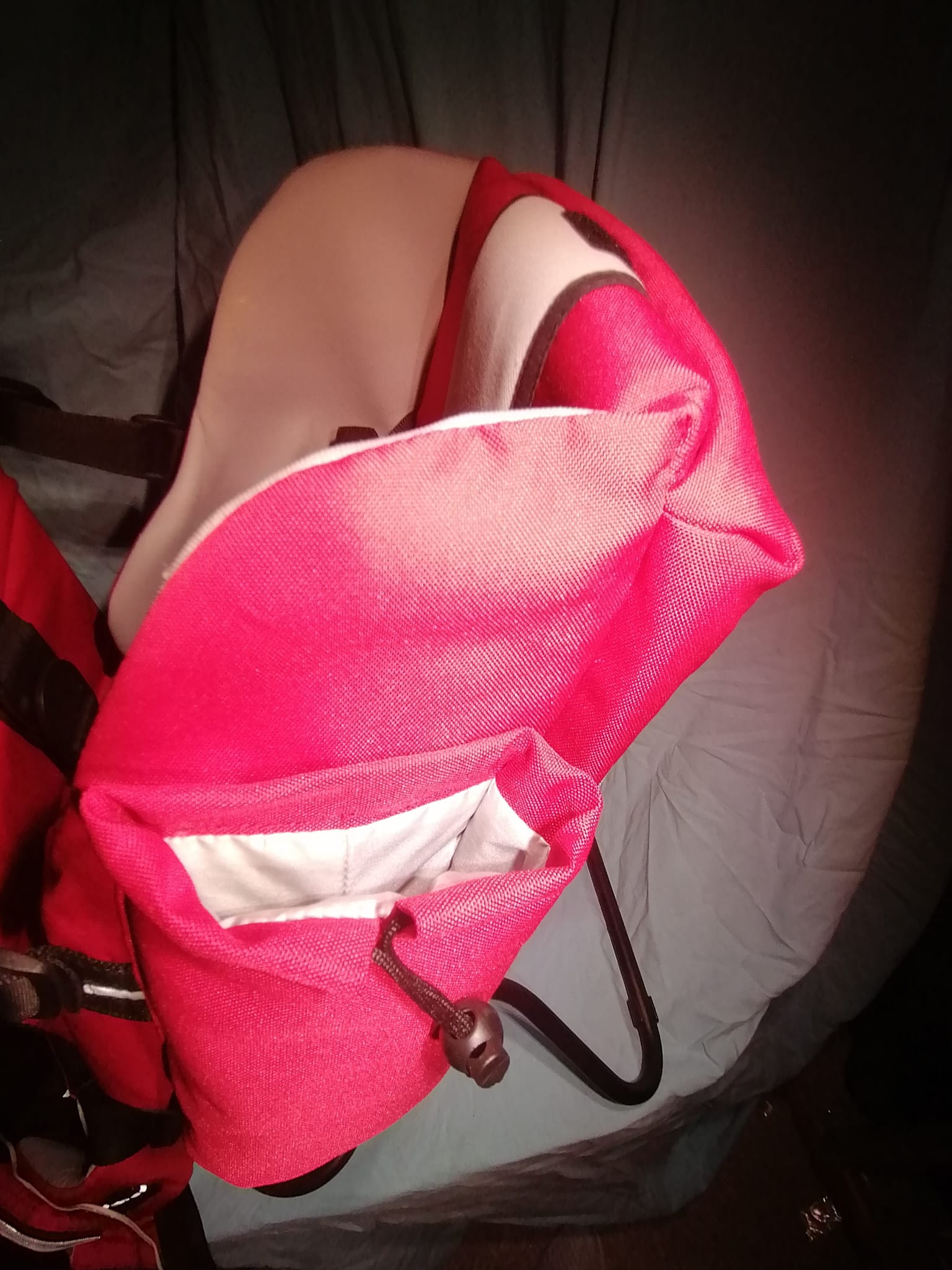 Zaino Porta Bimbo Trekking Brevi Rocky - Approvato CAI (Rosso) 9